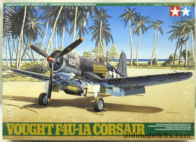 Tamiya 1/48 Vought F4U-1A Corsair - VMF-111 Gilbert Islands Sept 1944 / VF-17 'BIG HOG' Nov 1943, 61070-2000 plastic model kit
